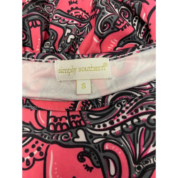 Simply Southern Pink Elephant Dress, Size S - Picture 2 of 7